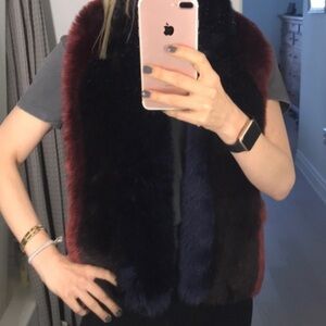 Bordeaux and blue polo faux fur degrade scarf ..NWOT.…‌‌‌‌‌‌‌‌‌‌‌‌‌‌‌‌‌‌‌‌‌‌‌‌‌‌